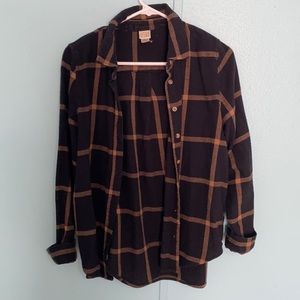 Black and brown button up